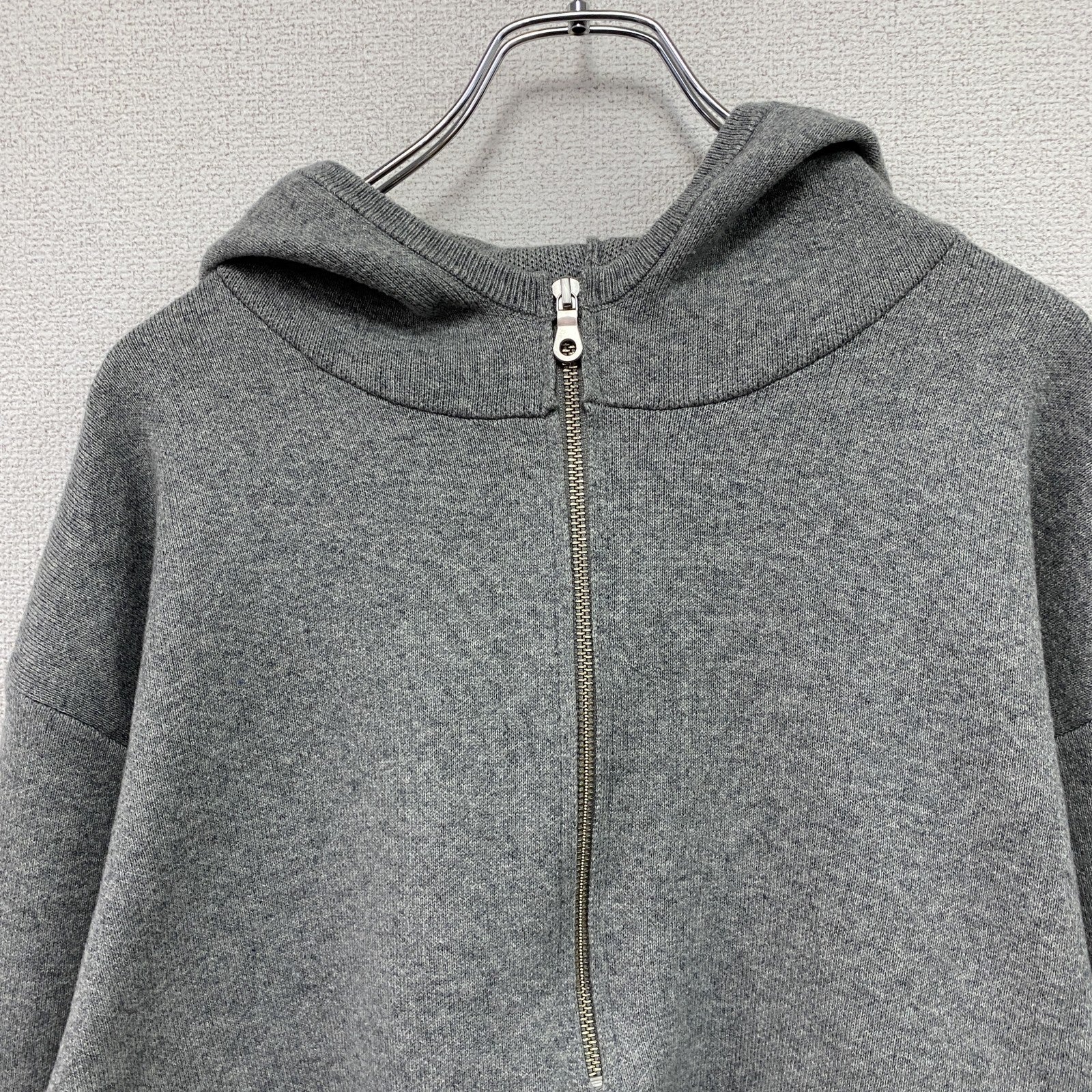 BEAUTY＆YOUTH　UNITED ARROWS　ユナイテッドアローズ　ハーフジップニットフーディ　灰色　グレー　フリーサイズ