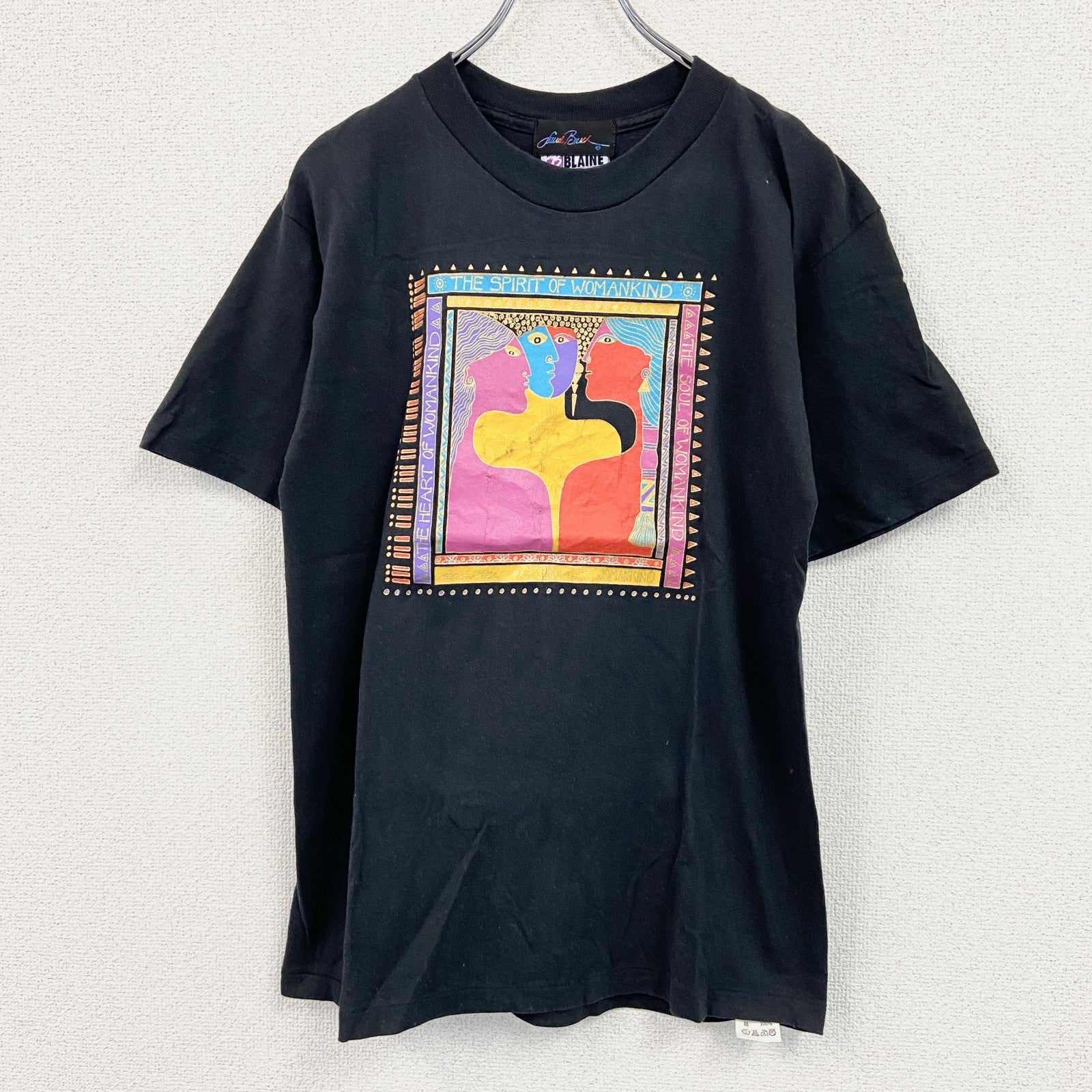 BLAINE　半袖プリントTシャツ　シングルステッチ　黒　ブラック　Mサイズ