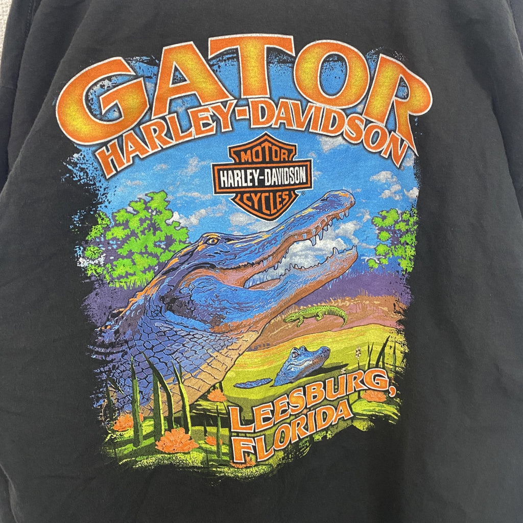 HARLEY DAVIDSON　ハーレーダビッドソン　半袖両面プリントTシャツ　黒　ブラック　XLサイズ