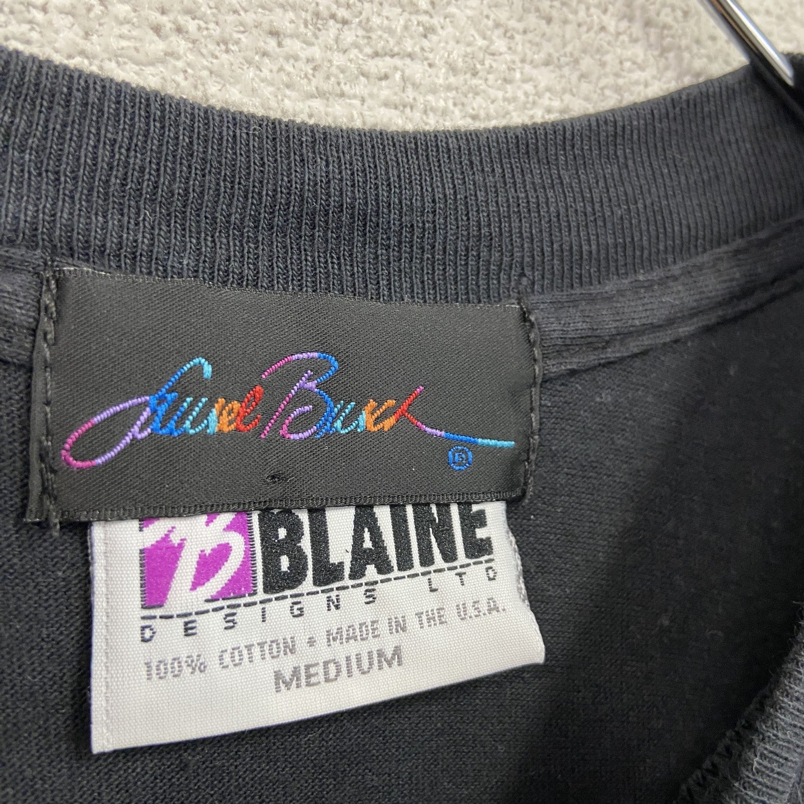 BLAINE　半袖プリントTシャツ　シングルステッチ　黒　ブラック　Mサイズ