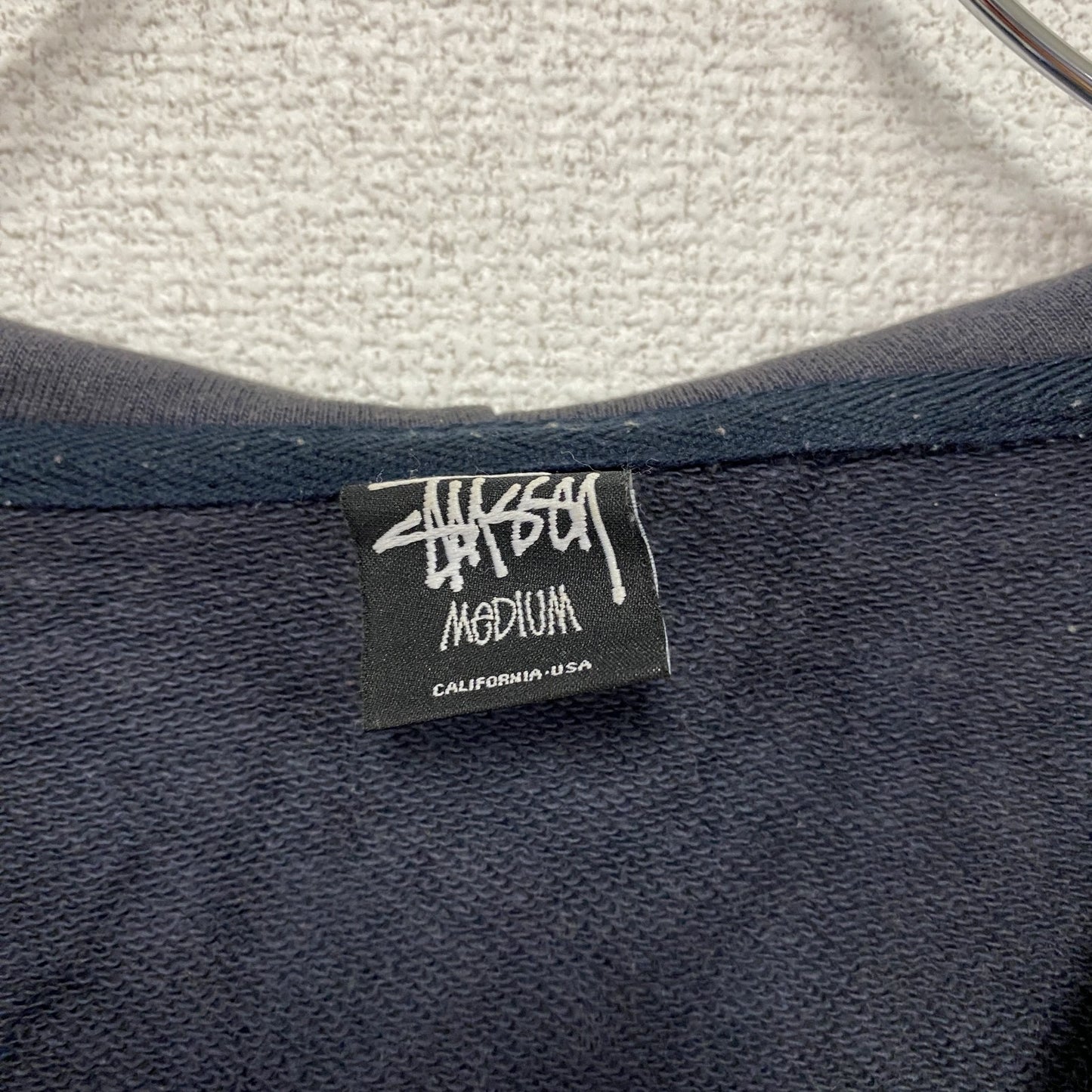 STUSSY　ステューシー　フルジップスウェットパーカー/フーディー　フェード　紺　ネイビー　Mサイズ