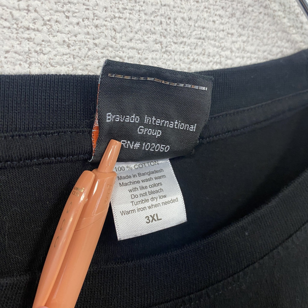 HARLEY DAVIDSON　ハーレーダビッドソン　長袖両面プリントTシャツ　黒　ブラック　3XLサイズ