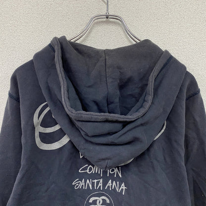 STUSSY　ステューシー　フルジップスウェットパーカー/フーディー　フェード　紺　ネイビー　Mサイズ