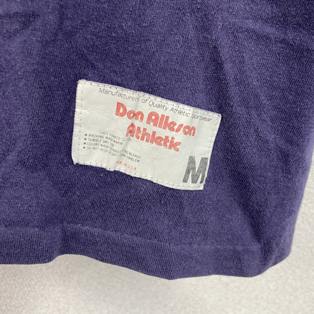 90s　Don Alleson Athletic　フットボールTシャツ/ロンT　ヴィンテージ　パープル　Mサイズ
