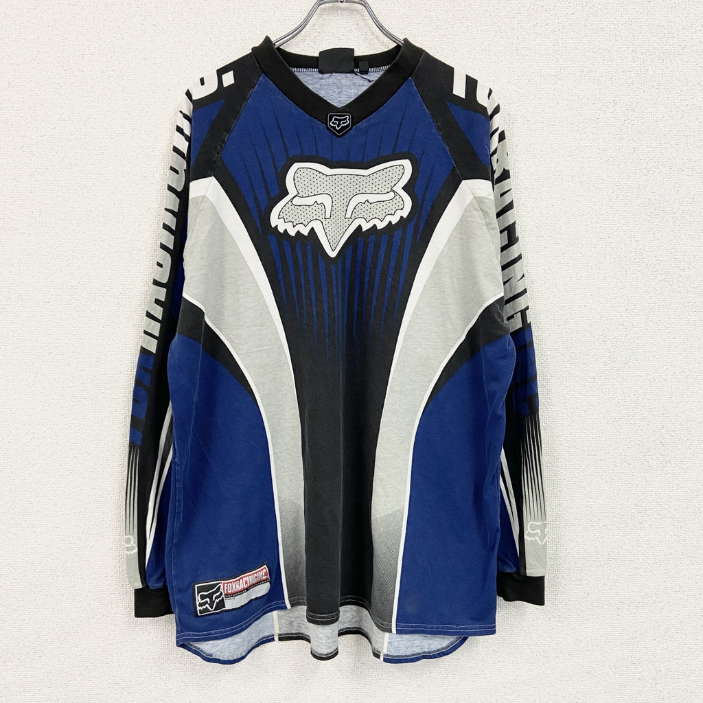 FOX Racing　フォックスレーシング　モトクロスジャージ　長袖Tシャツ/ロンT　青　ブルー　XLサイズ
