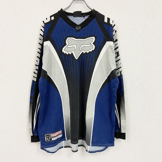 FOX Racing　フォックスレーシング　モトクロスジャージ　長袖Tシャツ/ロンT　青　ブルー　XLサイズ