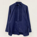 UNIQLO　ユニクロ　＋J　ジルサンダー　スーピマコットンピンタックシャツ　長袖シャツ　紺　ネイビー　Lサイズ