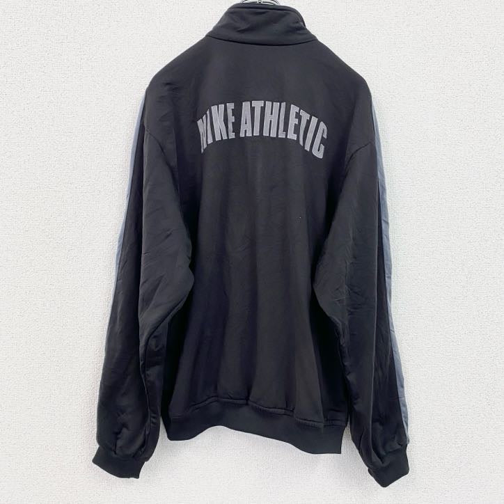 古着 used　～00s　NIKE　ナイキ　長袖トラックジャケット　フルジップジャージ　ワンポイントロゴ　黒　ブラック　Sサイズ