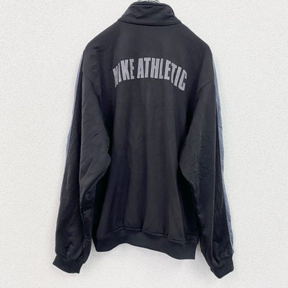 古着 used　～00s　NIKE　ナイキ　長袖トラックジャケット　フルジップジャージ　ワンポイントロゴ　黒　ブラック　Sサイズ