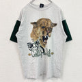 HARLEY DAVIDSON　ハーレーダビッドソン　半袖アニマルプリントTシャツ　灰色　グレー　Lサイズ