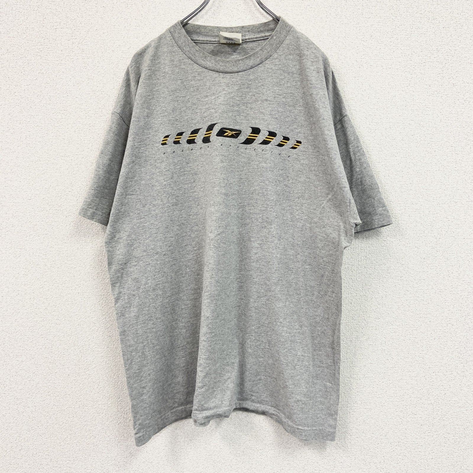Reebok　リーボック　半袖ロゴプリントTシャツ　グレー　灰色　XLサイズ