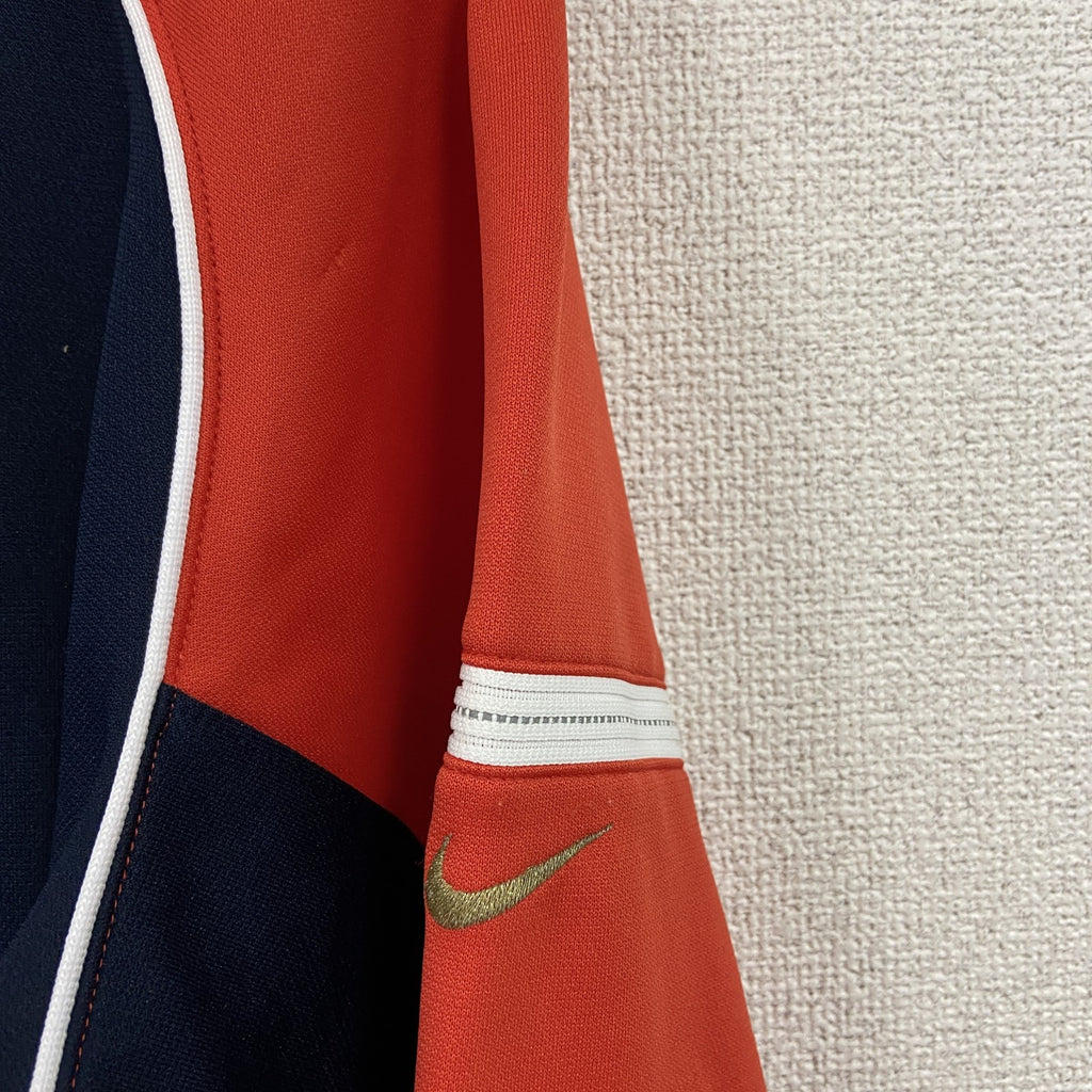 NIKE　ナイキ　トラックジャケット/ジャージ　刺繍ロゴ　紺　ネイビー　Lサイズ