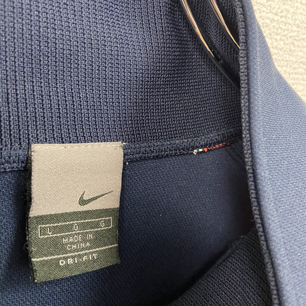 NIKE　ナイキ　トラックジャケット/ジャージ　刺繍ロゴ　紺　ネイビー　Lサイズ