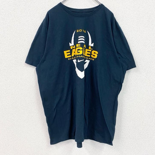 古着 used　NIKE　ナイキ　半袖両面プリントTシャツ　イーグルス　クルーネック　黒　ブラック　XXLサイズ