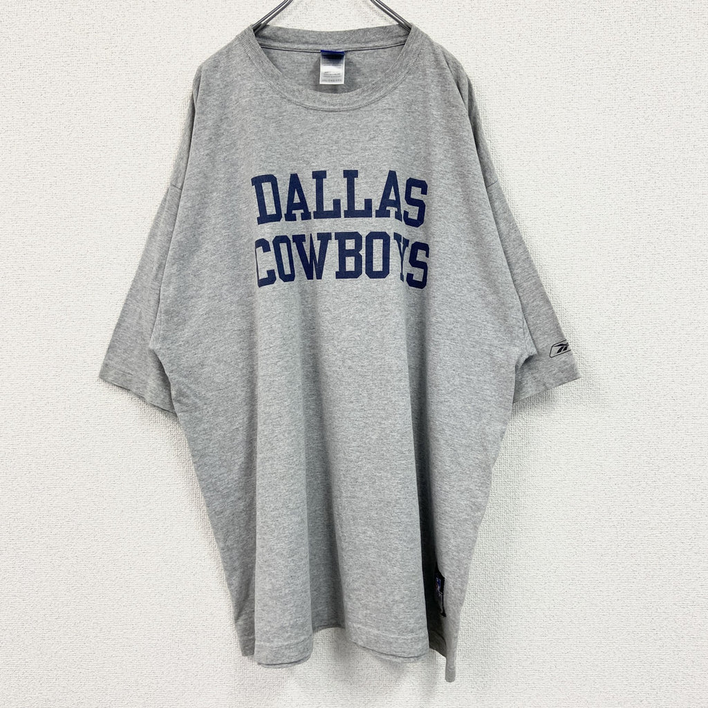 Reebok　リーボック　NFL　Dallas Cowboys　半袖プリントTシャツ　クルーネック　灰色　グレー　2XLサイズ