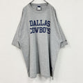 Reebok　リーボック　NFL　Dallas Cowboys　半袖プリントTシャツ　クルーネック　灰色　グレー　2XLサイズ