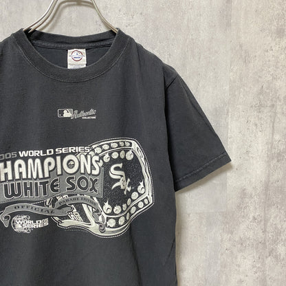 古着 used　WHITE SOX　world series 2005 champions 半袖プリントTシャツ　黒　ブラック