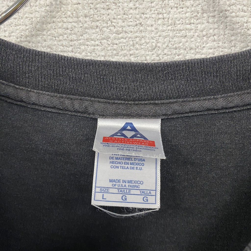 ALSTYLE APPAREL＆ACTIVEWEAR　半袖プリントTシャツ　黒　ブラック　Lサイズ