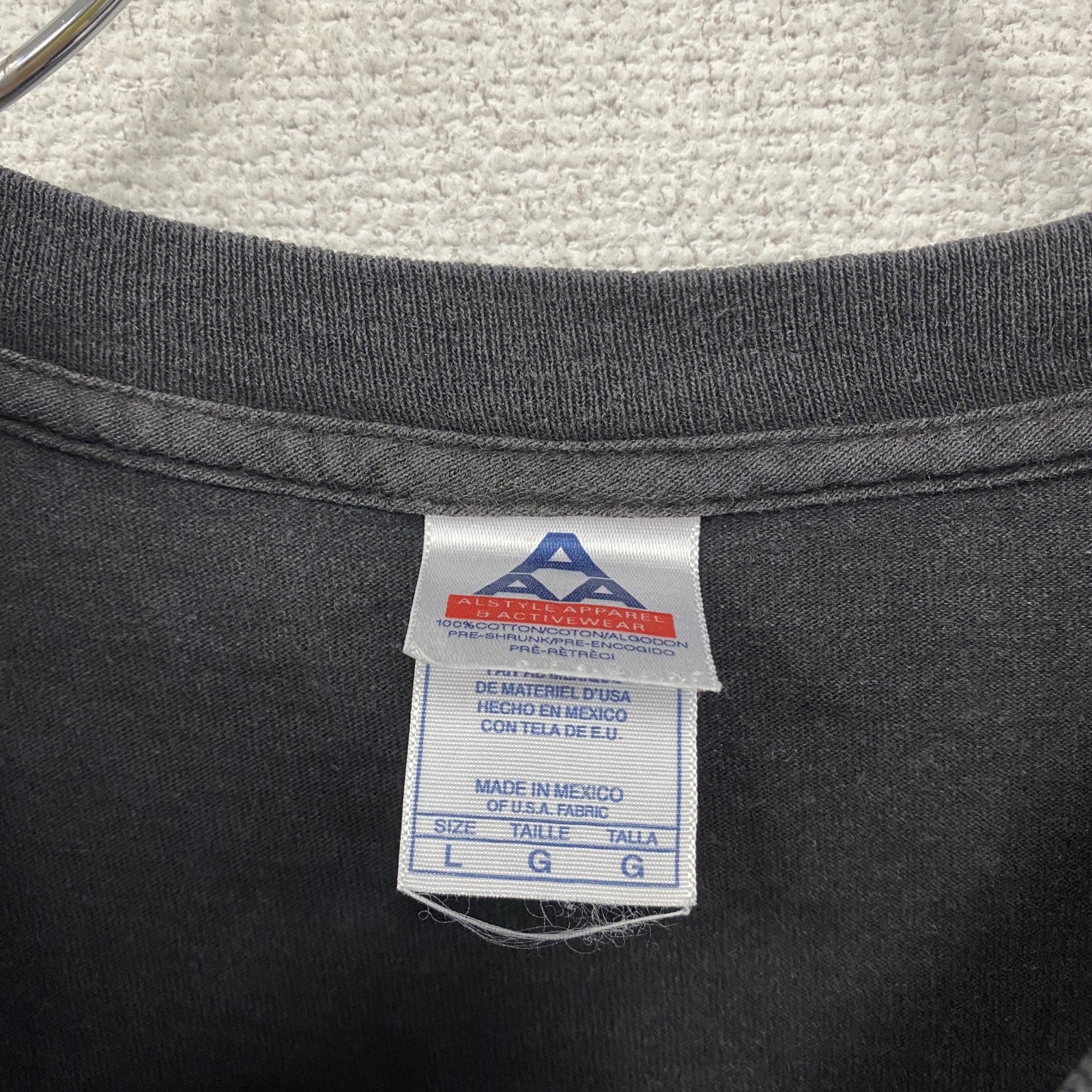 ALSTYLE APPAREL＆ACTIVEWEAR　半袖プリントTシャツ　黒　ブラック　Lサイズ