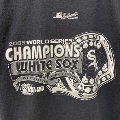 古着 used　WHITE SOX　world series 2005 champions 半袖プリントTシャツ　黒　ブラック