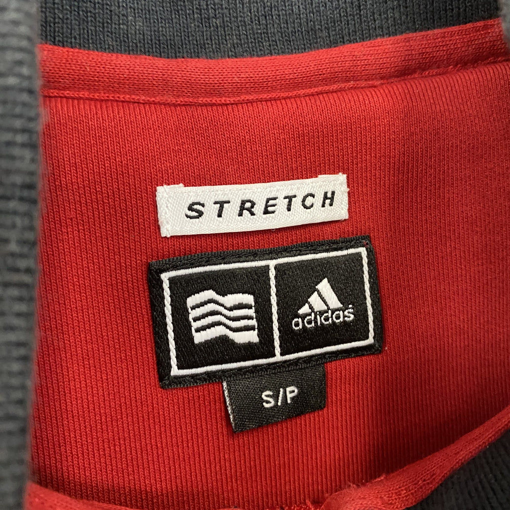 00s　adidas golf　アディダスゴルフ　ハーフジップスウェット/トレーナー　パフォーマンスロゴ　赤　レッド　Sサイズ