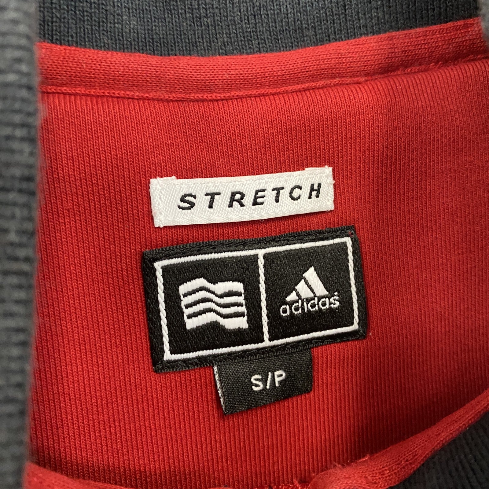 00s　adidas golf　アディダスゴルフ　ハーフジップスウェット/トレーナー　パフォーマンスロゴ　赤　レッド　Sサイズ