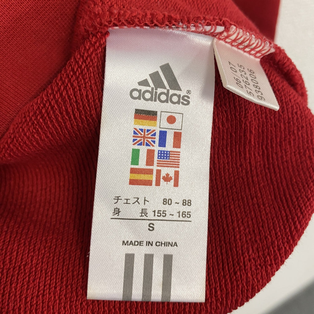 00s　adidas golf　アディダスゴルフ　ハーフジップスウェット/トレーナー　パフォーマンスロゴ　赤　レッド　Sサイズ