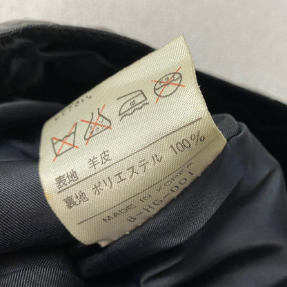 00s　BEAMS　ビームス　ラムレザーベスト　ヴィンテージ　黒　ブラック　Ｍサイズ