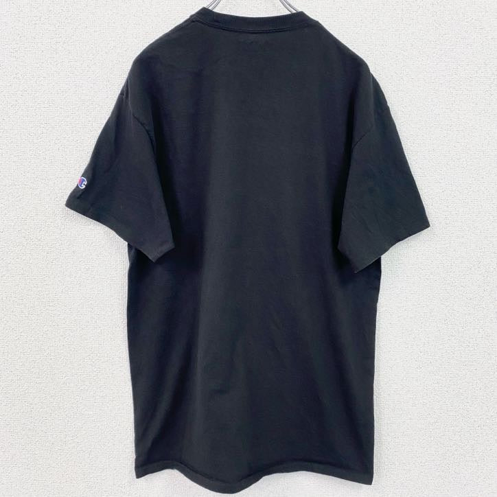 古着 used　Champion　チャンピオン　半袖プリントTシャツ　NHL　ウィンタークラシック　黒　ブラック　Lサイズ