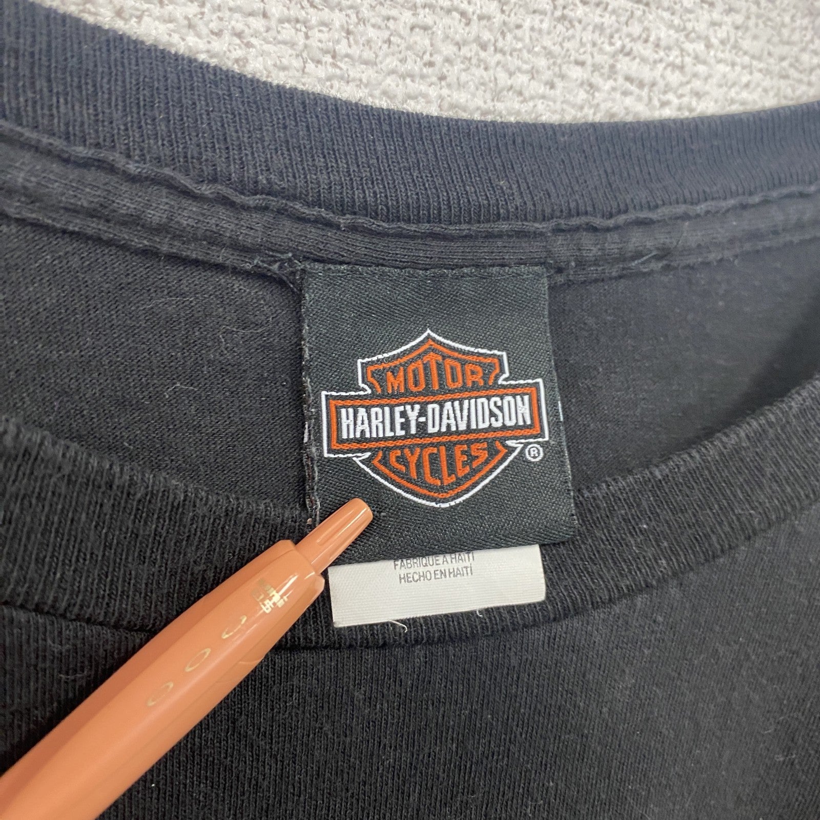 HARLEY DAVIDSON　ハーレーダビッドソン　半袖両面プリントTシャツ　黒　ブラック　3XLサイズ