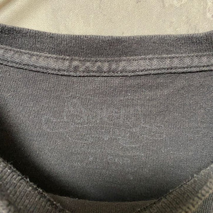 古着 used　半袖パロディープリントTシャツ　バドワイザー　黒　ブラック　レトロデザイン　個性的　クルーネック　Lサイズ