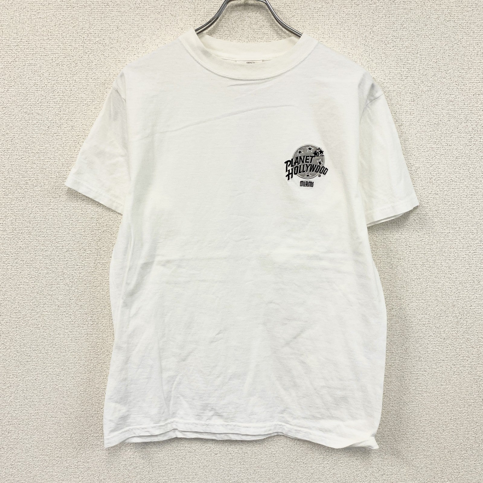 00s　PLANET HOLLYWOOD　プラネットハリウッド　半袖プリントTシャツ　白　ホワイト　Mサイズ