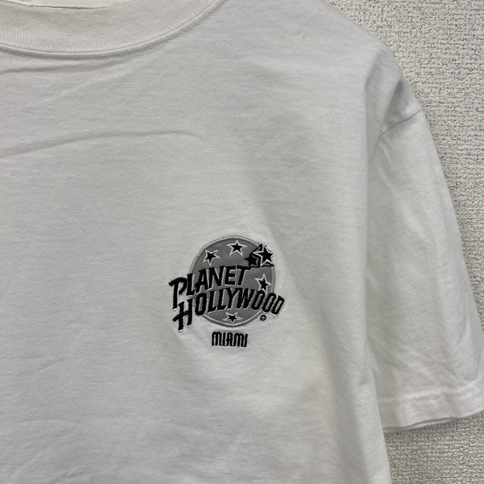 00s　PLANET HOLLYWOOD　プラネットハリウッド　半袖プリントTシャツ　白　ホワイト　Mサイズ