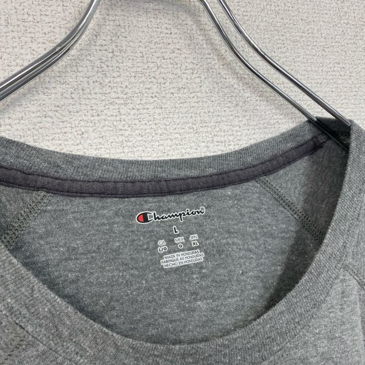 古着 used　champion　チャンピオン　半袖カレッジプリントTシャツ　クルーネック　ノースカロライナ大学　グレー　Lサイズ