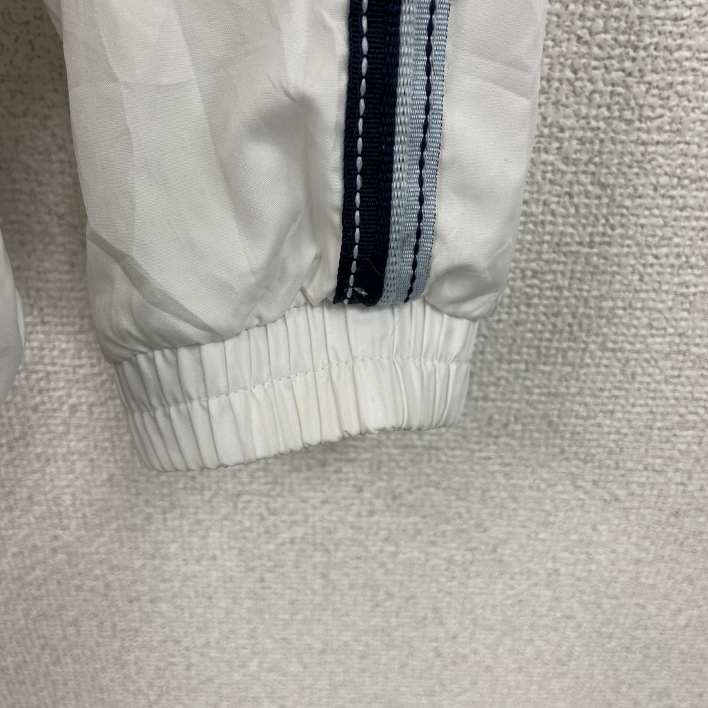 古着 used　adidas　アディダス　ナイロンジャケット　フルジップ　白　ホワイト　Lサイズ