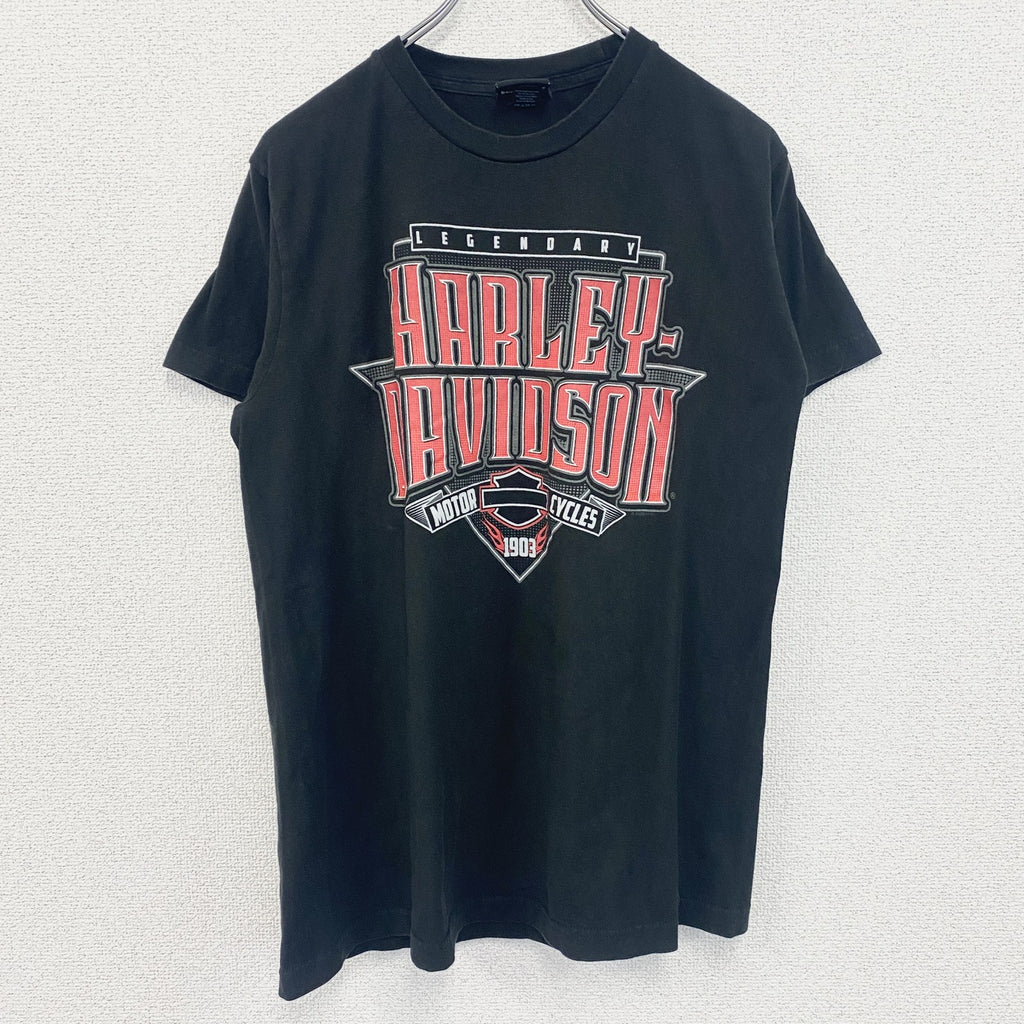 HARLEY DAVIDSON　ハーレーダビッドソン　半袖プリントTシャツ　黒　ブラック　Mサイズ
