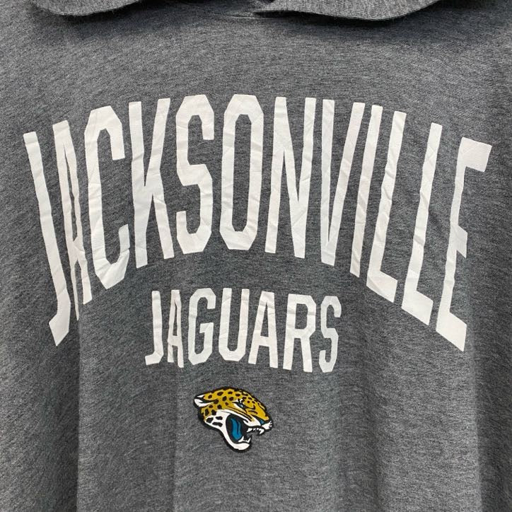 古着 used　NIKE　ナイキ　半袖フード付きパーカー　JAGUARS　ジャクソンビル　DRI-FIT　グレー　XLサイズ