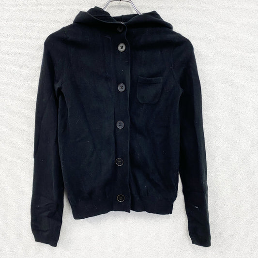 UNIQLO　ユニクロ　＋J　プラスジェイ　カシミヤニットカーディガン　ニットパーカー　黒　ブラック　Sサイズ