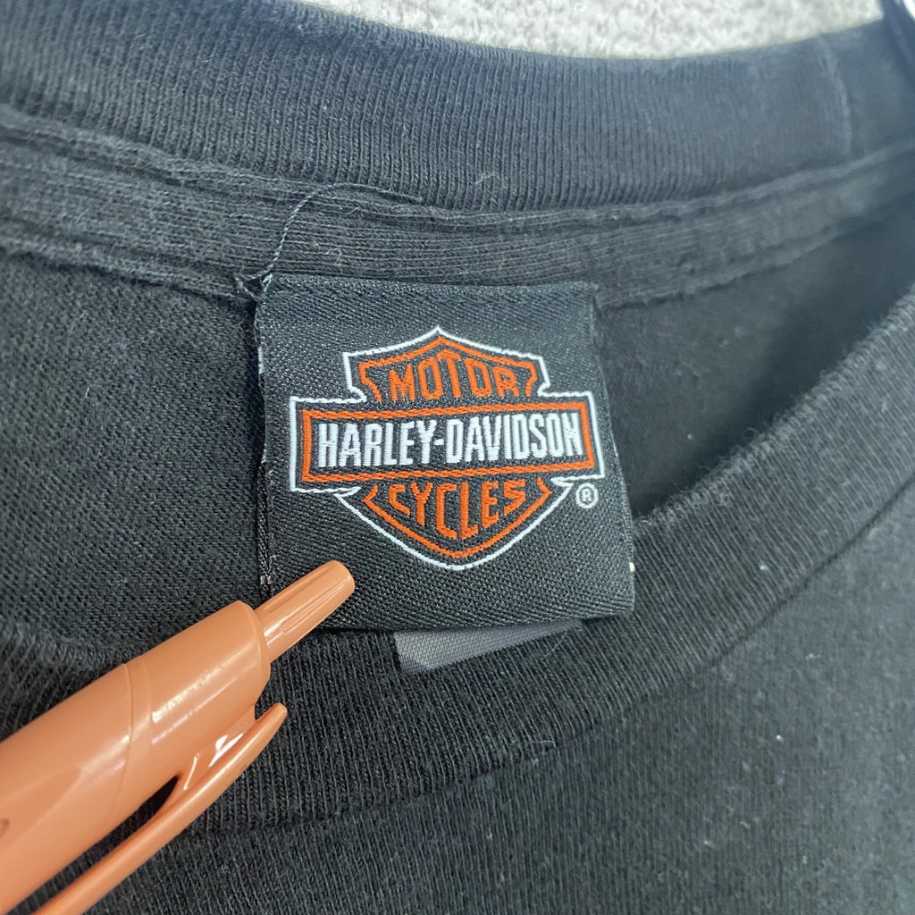 HARLEY DAVIDSON　ハーレーダビッドソン　半袖プリントTシャツ　黒　ブラック　Mサイズ