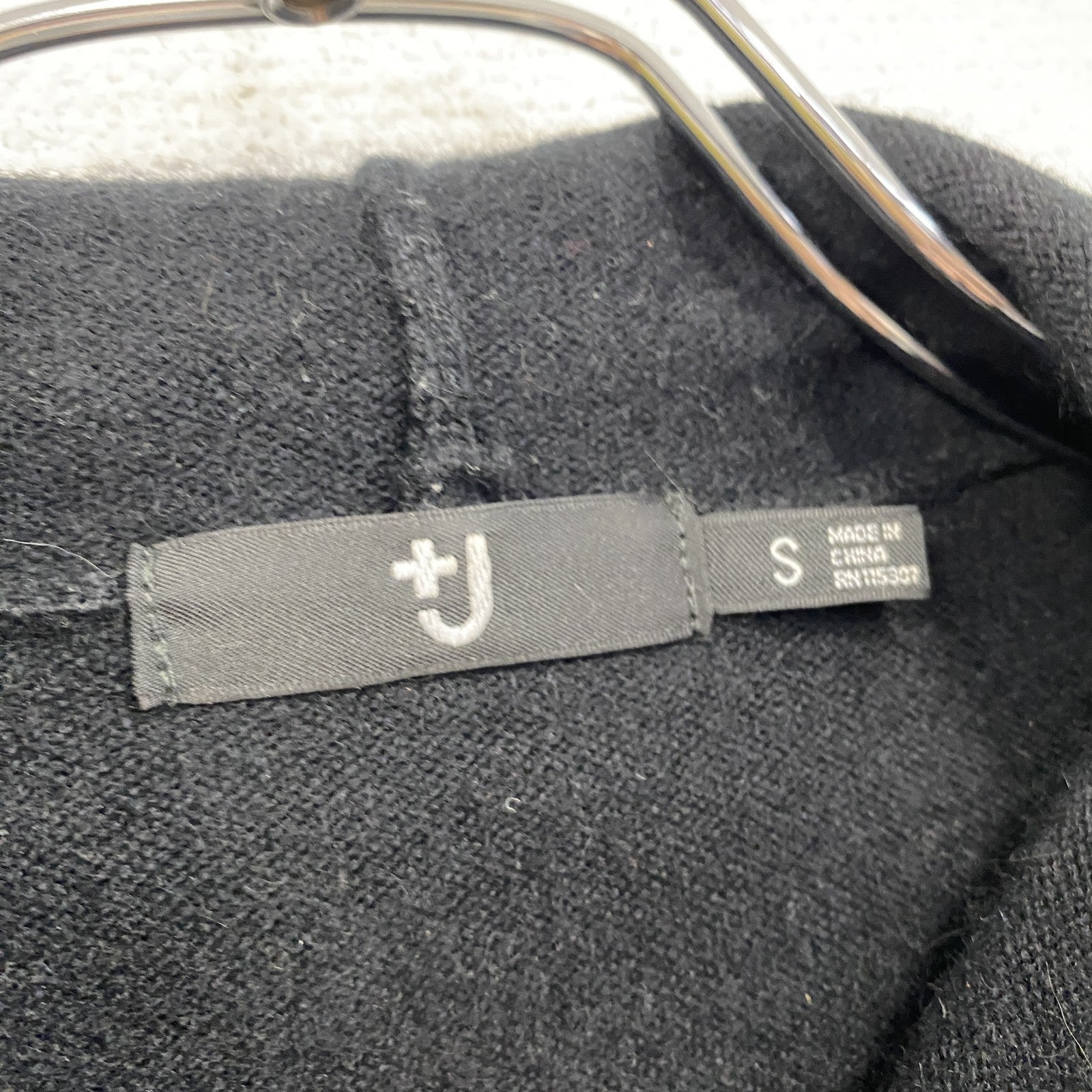 UNIQLO　ユニクロ　＋J　プラスジェイ　カシミヤニットカーディガン　ニットパーカー　黒　ブラック　Sサイズ