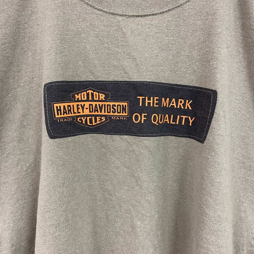 HARLEY DAVIDSON　ハーレーダビッドソン　半袖両面プリントTシャツ　緑　グリーン　XLサイズ