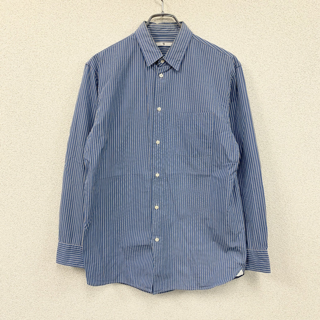 ＋J　JIL SANDER　ジルサンダー　UNIQLO　ユニクロ　スーピマコットンレギュラーフィットシャツ　ブルー　Mサイズ