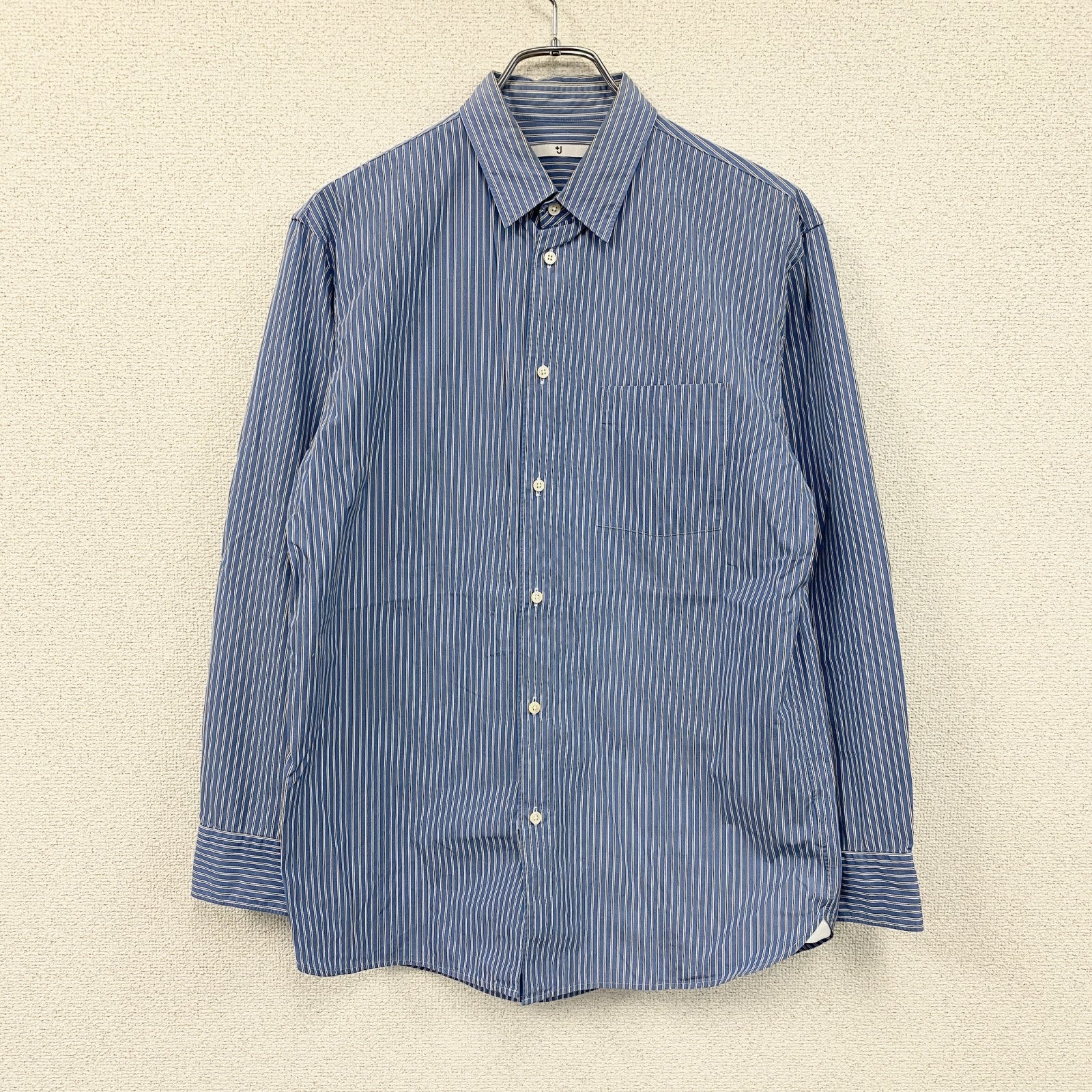 ＋J　JIL SANDER　ジルサンダー　UNIQLO　ユニクロ　スーピマコットンレギュラーフィットシャツ　ブルー　Mサイズ