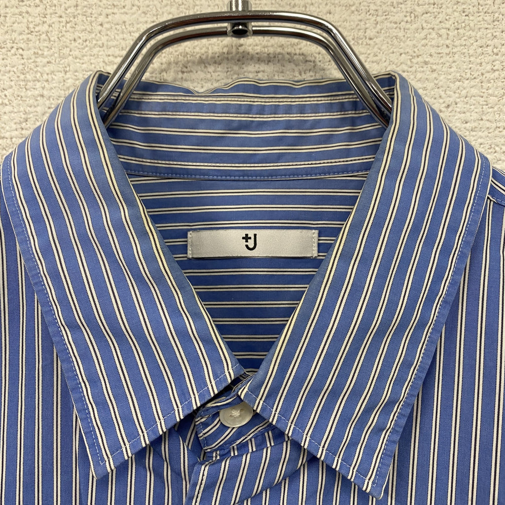 ＋J　JIL SANDER　ジルサンダー　UNIQLO　ユニクロ　スーピマコットンレギュラーフィットシャツ　ブルー　Mサイズ