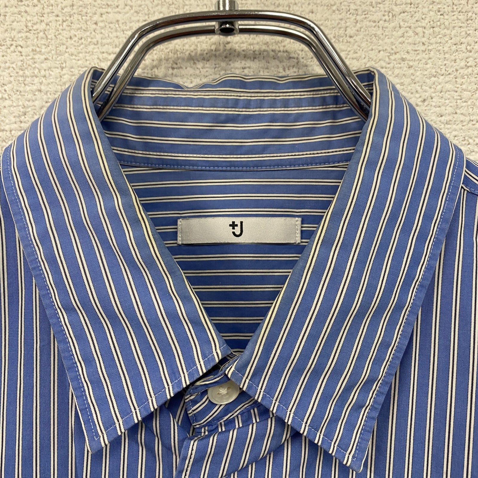 ＋J　JIL SANDER　ジルサンダー　UNIQLO　ユニクロ　スーピマコットンレギュラーフィットシャツ　ブルー　Mサイズ
