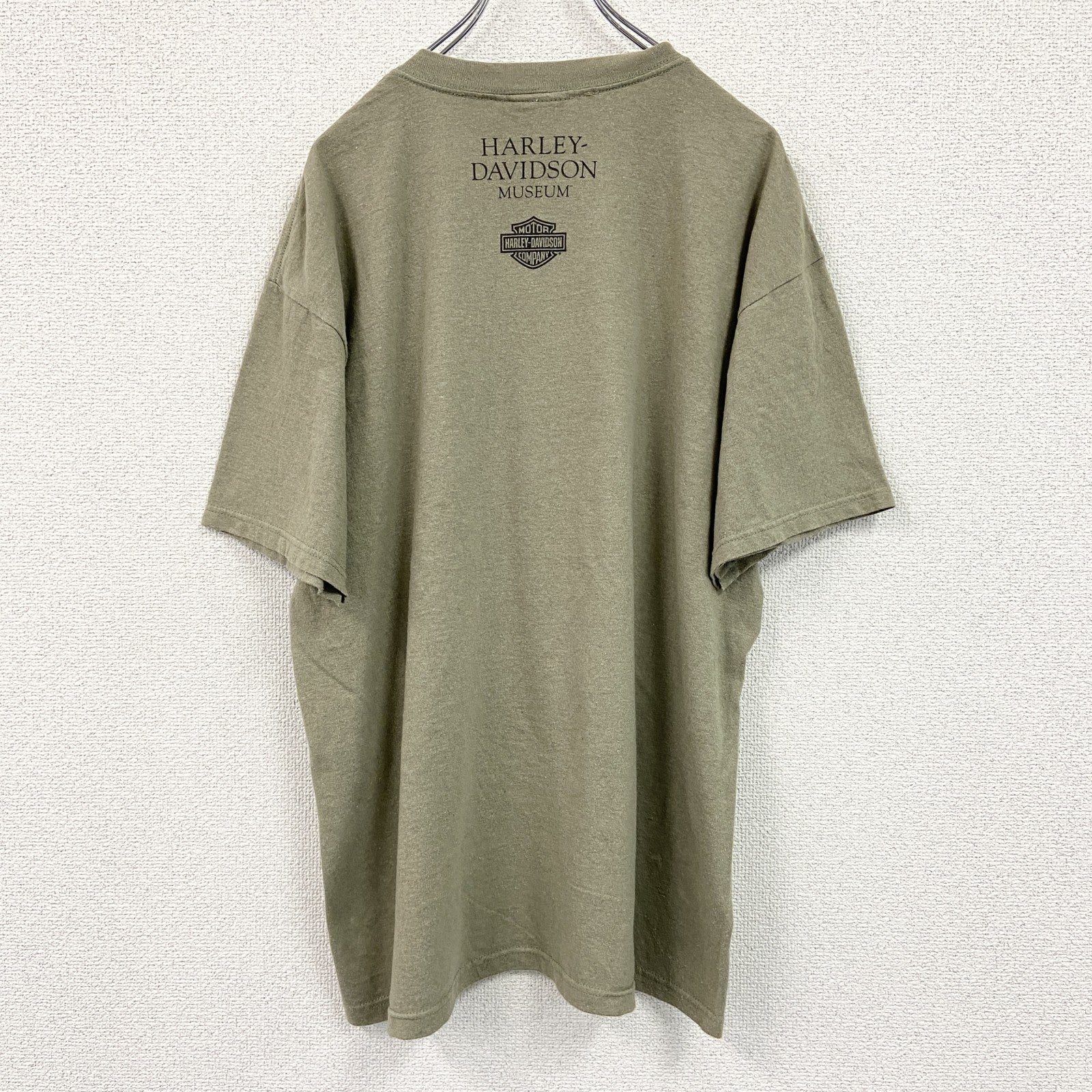 HARLEY DAVIDSON　ハーレーダビッドソン　半袖両面プリントTシャツ　緑　グリーン　XLサイズ