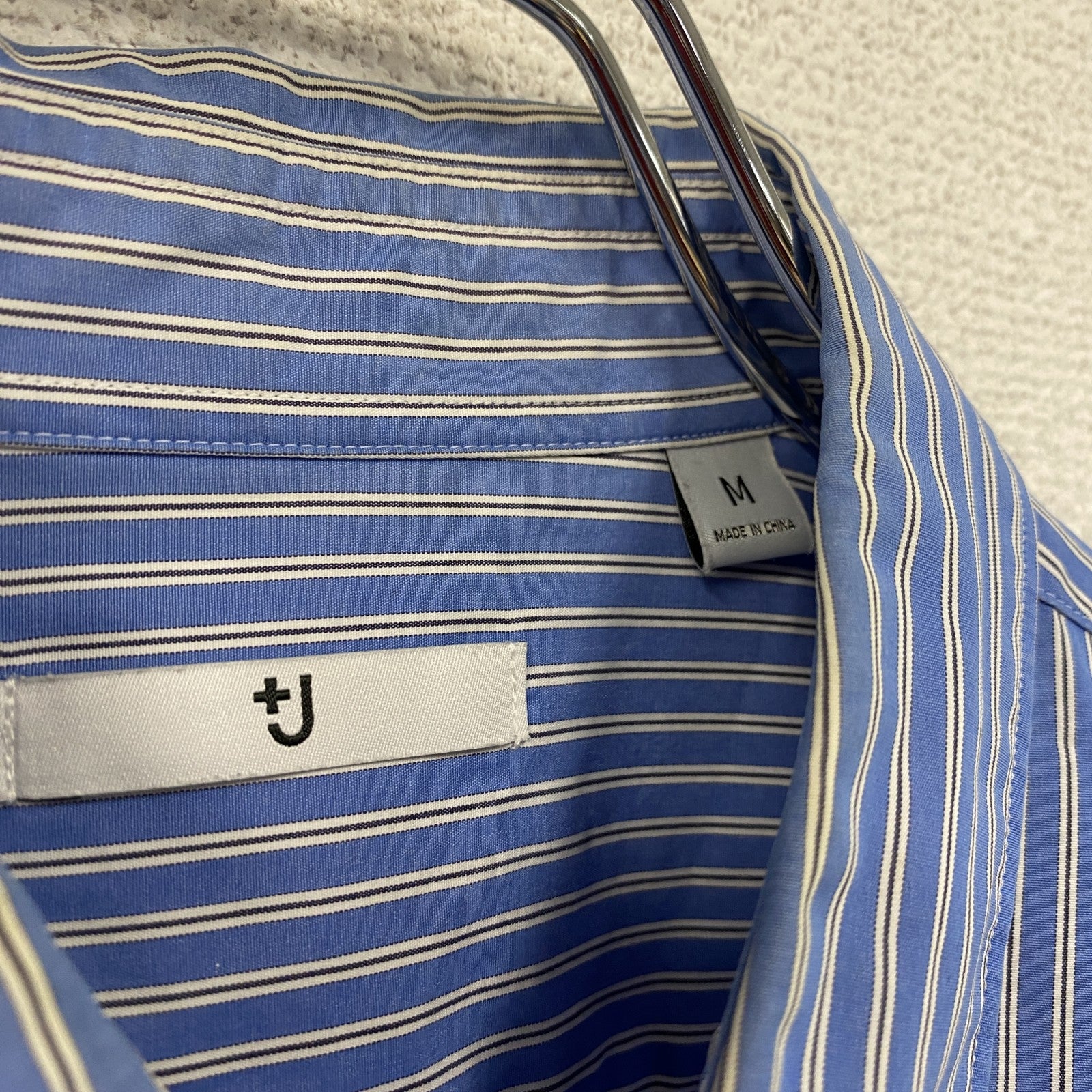 ＋J　JIL SANDER　ジルサンダー　UNIQLO　ユニクロ　スーピマコットンレギュラーフィットシャツ　ブルー　Mサイズ