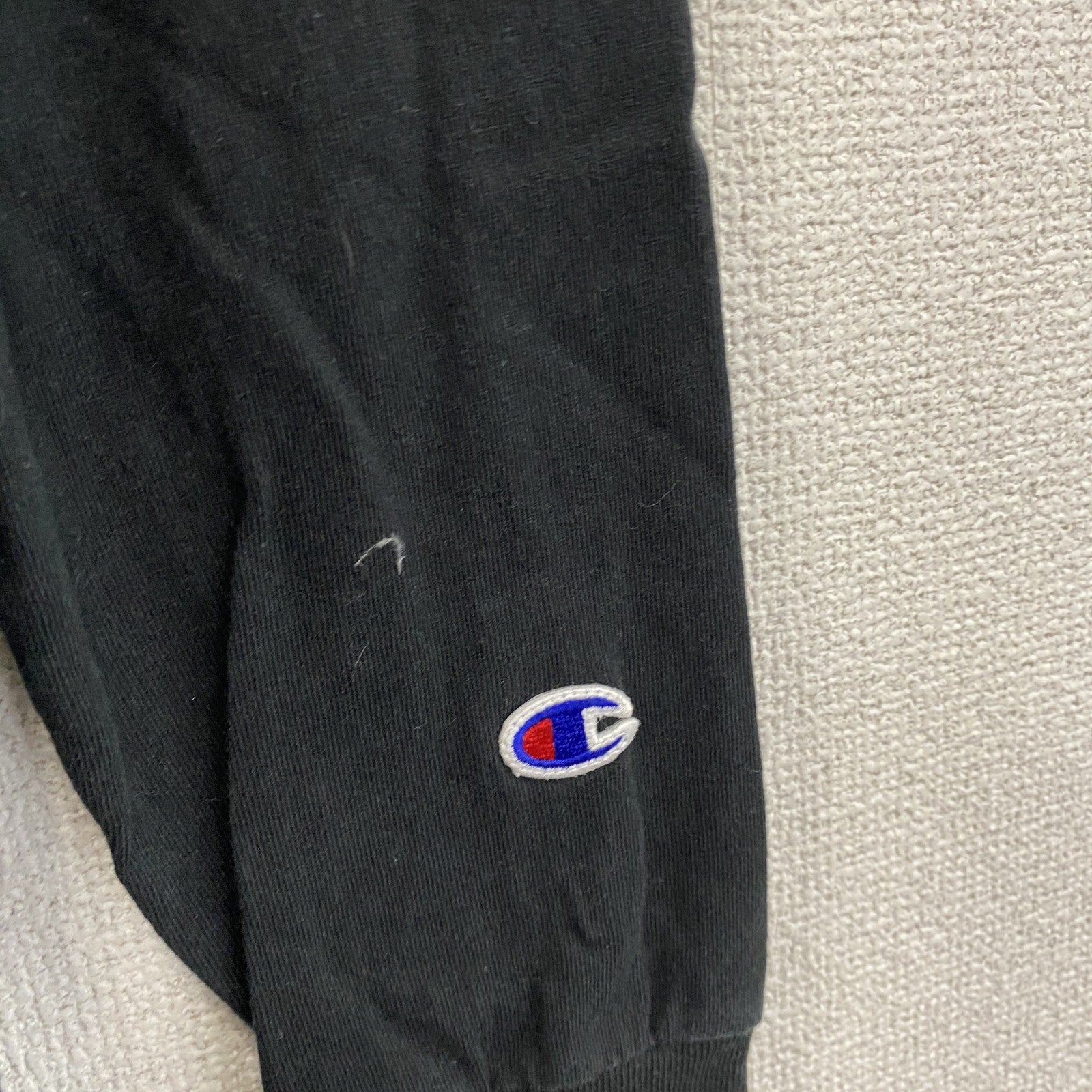 Champion　チャンピオン　長袖Tシャツ/ロンT　アーチプリント　トリコタグ　復刻　黒　ブラック　Mサイズ