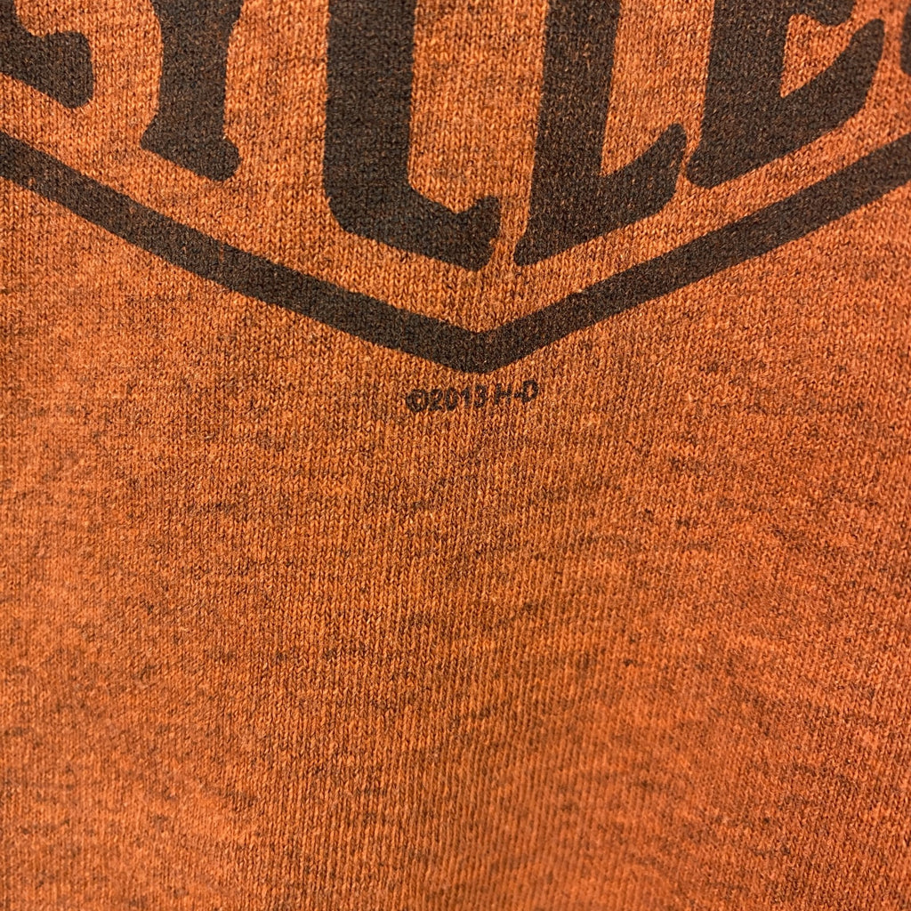 HARLEY DAVIDSON　ハーレーダビッドソン　半袖プリントTシャツ　橙色　オレンジ