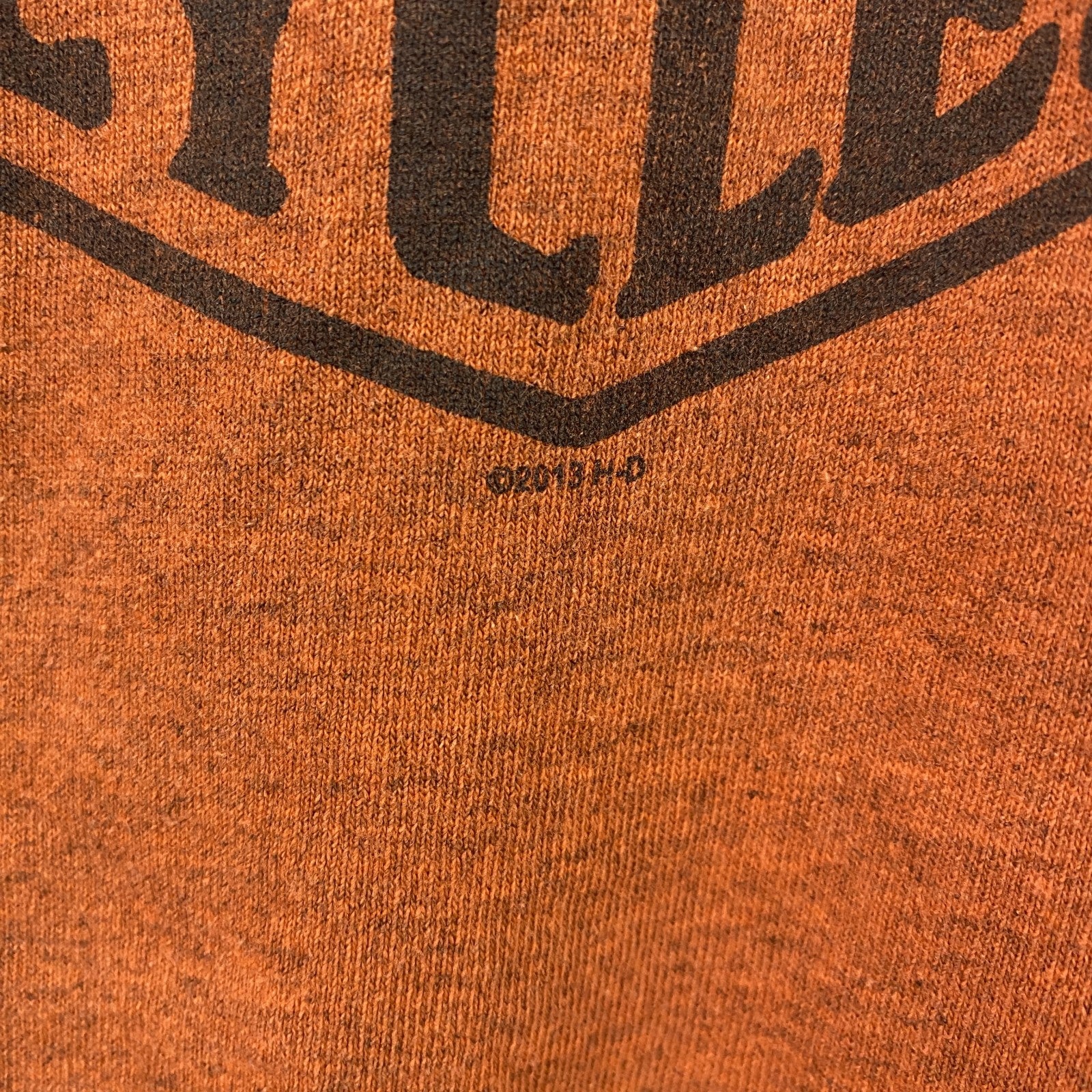 HARLEY DAVIDSON　ハーレーダビッドソン　半袖プリントTシャツ　橙色　オレンジ
